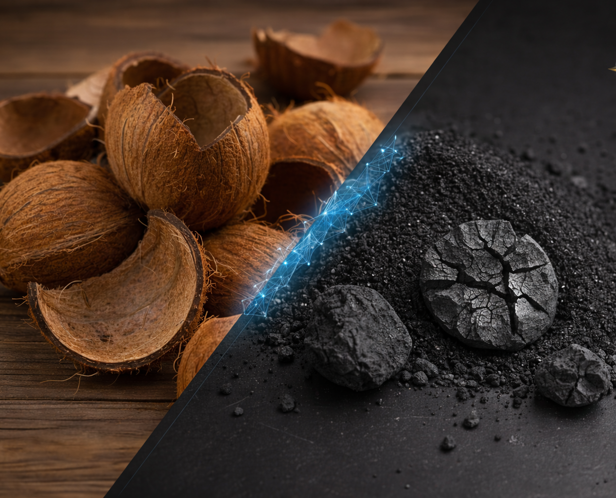 Activated coconut shell and coal based activated carbon for industrial water and air filtration – NKR Global Exports bulk supplier
