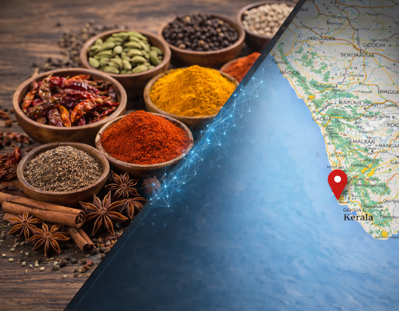 Premium Kerala spices including black pepper, cardamom, turmeric and red chilli sourced directly from Kerala farmers – NKR Global Exports